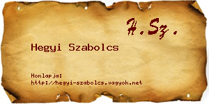 Hegyi Szabolcs névjegykártya